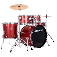 GENERICO - BATERIA LUDWIG ACCENT 5 PIEZAS RED SPARKLE.