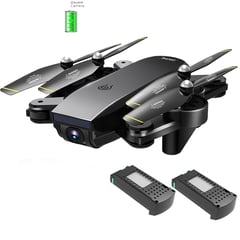 ONE PIXEL - Drone Plegable WIFI HD Dm107s Doble Camara Batería Negro