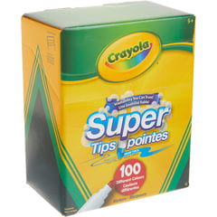 CRAYOLA - Super Tips Wasable 100 Count Markers Marcadores