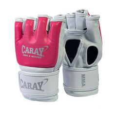 CARAY - Guante MMA Pro l Talla S Rosado-Blanco