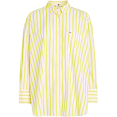 TOMMY HILFIGER - Camisa De Rayas Con Corte Ancho Mujer Amarillo