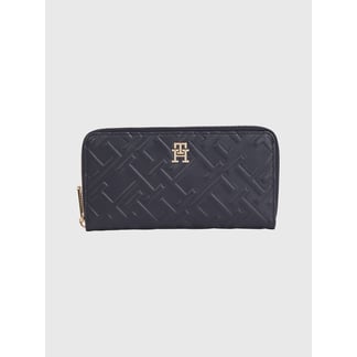 TOMMY HILFIGER - Cartera Iconic Grande Con Cierre Mujer Azul