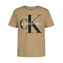 CALVIN KLEIN - Camiseta Para Niño Con Logo Chocolate