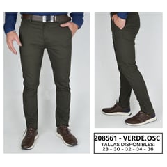 GENERICO - Pantalon dril licrado para hombre clasico colores