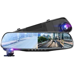 GENERICO - Cámara De Espejo Retrovisor DVR 1080P FHD Dual Cam 43inch