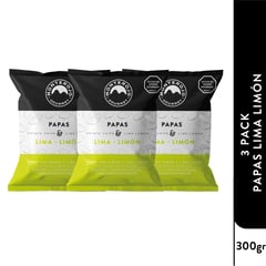 GENERICO - MonteRojo 3 Pack Papas Lima Limón 300gr