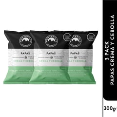 GENERICO - MonteRojo 3 Pack Papas Crema y Cebolla 300gr