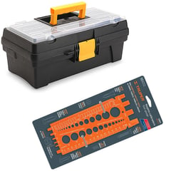 TRUPER - Caja Herramientas 12 con Regleta Medidora Tuercas Tornillos