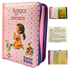 SBC - Biblia Infantil Reina Valera 1960 Para Niñas - Forro Rosado