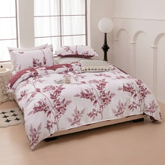 STANZIA HOME - FORRO DUVET ROMA PRINT RAMILLETE GRANATE KING SIZE