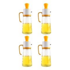 CHEF MASTER - 4 Botellas Dispensadoras aplicador Multiusos Aceite Vinagre Amarilla
