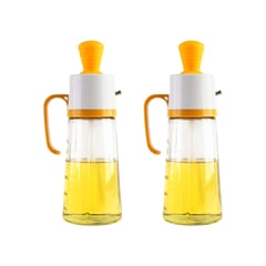 CHEF MASTER - 2 Botellas Dispensadoras aplicador Multiusos Aceite Vinagre Amarilla