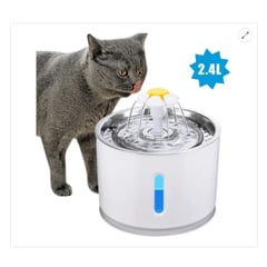 GENERICO - Fuente De Agua para gato en acero inoxidable 2.5 L