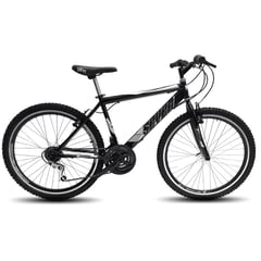 ATILA - Bicicleta todoterreno para hombre Rin 26 18 cambios negro