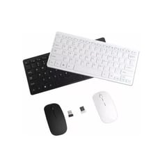 SHEBA - Combo Teclado Mouse Inalambrico Mini Tipo Mac Protec Teclado