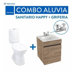 CORONA - Combo aluvia elevado sanitario happy + grifería