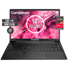 COMPUMAX - PORTATIL AMD RYZEN 7-5700U SSD 1TB RAM 24GB LED 14 FULL HD