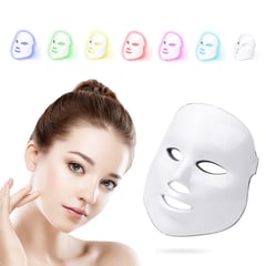 CARER SPARK - Máscara De Belleza Terapia Facial Con Fotones Led De 7 Colores