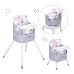 PRIORI - Silla Comedor Bebe Gris Bony 3 en 1