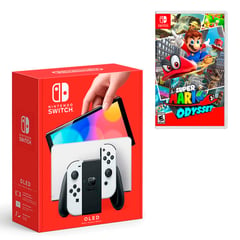 NINTENDO SWITCH - Consola Oled Blanca Super Mario Odyssey