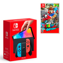 NINTENDO SWITCH - Consola Oled Neon Super Mario Odyssey