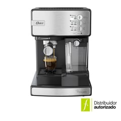 OSTER - Cafetera Automatica de Espresso Oster® Prima Latte | 3 Preparaciones | 15 Bares | Espumador de Leche | Compatible con Cápsulas y Café Molido