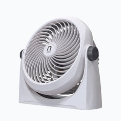 NAVIA - Ventilador Personal 10" Inclinación 360° 3 Velocidades Gris Claro