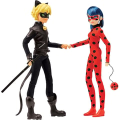PLAYMATES TOYS - Figuras Miraculous Ladybug y Catnoir Misión Cumplida
