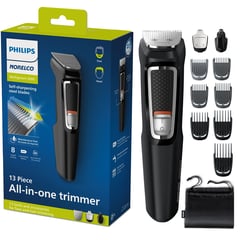 PHILIPS - Maquina Cortadora Inalámbrica Cabello Barba Nariz Oreja 13 pzs