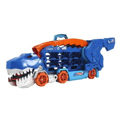 HOT WHEELS - Vehiculo Camión De City Super Remolque Del T-Rex