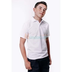 GENERICO - Camisa Polo Blanca Escolar Niños Colegial Uniforme