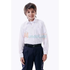 GENERICO - Camisa escolar cuello corbata manga larga de excelente calidad