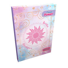 PRIMAVERA - Cuaderno Cosido Flower Power Brilla 5 Materias Hoja Cuadriculada