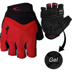 GENERICO - Guantes Bicicleta Ruta Mtb Dedo Corto Gel Medio Specialized