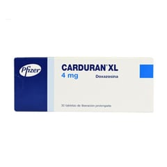 PFIZER - Carduran Xl 4 Mg Por 30 Tabletas.