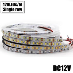 GENERICO - Cinta led 2835 12V Rollo 5 metros - 120 led x metro - Cálida