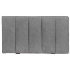 GENERICO - Cabecero de módulos verticales 100x60 cama sencilla gris plata tela