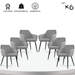 EKONOMODO COLOMBIA - Set X 6 Poltronas Piramid Gris