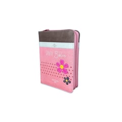 GENERICO - Biblia RVR60 025 cz PJR Primor Café/Beige/Rosa con flores