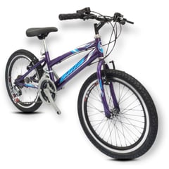 ATILA - Bicicleta todoterreno para niña Rin 20 18 cambios morada