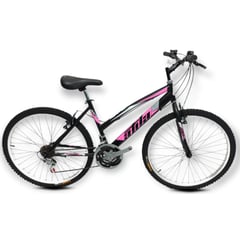 ATILA - Bicicleta todoterreno para mujer rin 26 18 cambios negro