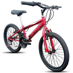 ATILA - Bicicleta todoterreno para niño rin 24 18 cambios rojo