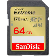 SANDISK - Tarjeta de memoria 64gb extreme sdxc uhs-i clase 10 4k