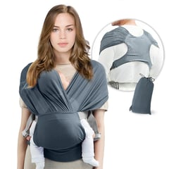 GENERICO - Fular Elástico Cargador Porta Bebe Confort Plus Chaleco Gris