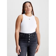 CALVIN KLEIN - Camiseta De Tirantes De Algodón Orgánico Blanco Mujer Blanco