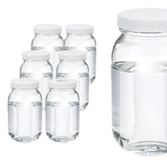 GENERICO - 6 frascos envase vidrio almacenar leche materna 8 oz