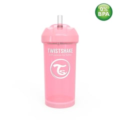 TWISTSHAKE - Vaso pitillo 360ml 6m para bebé Rosa