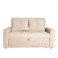 DORMILANDIA - Sofá Cama Beige Germano 3 Posiciones + 2 Cojines