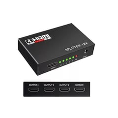 GENERICO - Switch Splitter 1 Entrada 4 Salidas Ultra Full Hd 4k Hdmi 1a