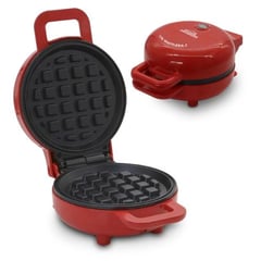 HOME ELEMENTS - Mini Wafflera 12 Cm Roja He-6201